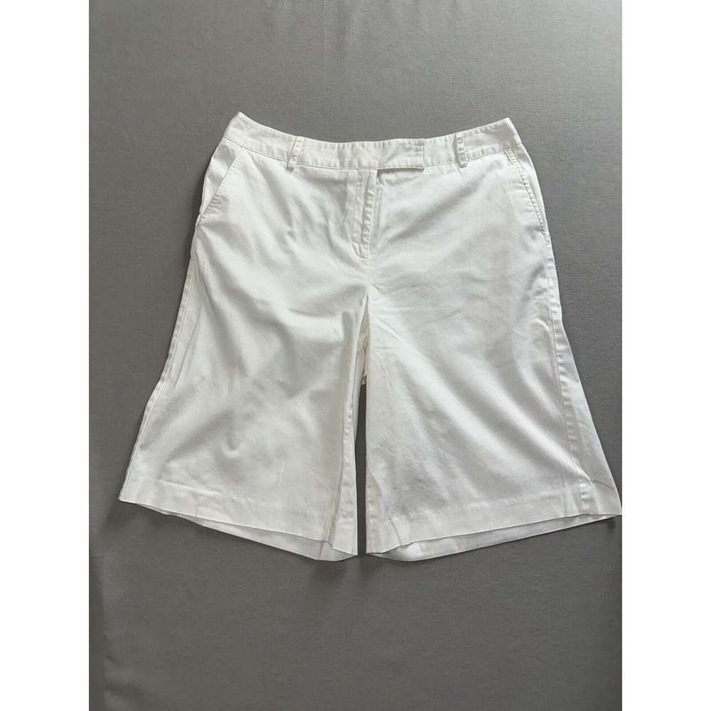 Women's  Bloomingdale's White‎ Shorts Size 12, Bermuda Type (KM13  )